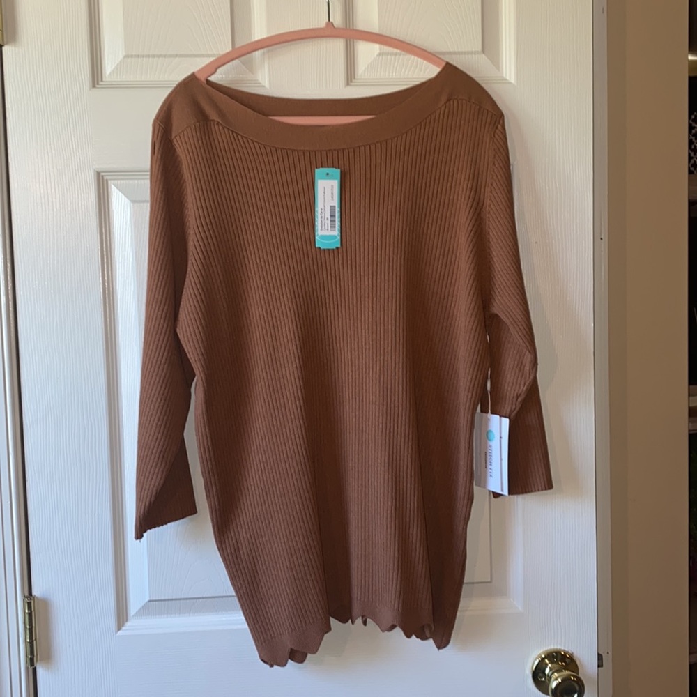 Evolution by Cyrus women’s plus size fitted pull over sweater - Picture 7 of 9
